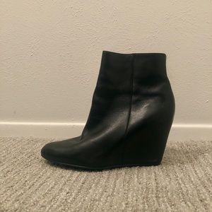Via Spiga black wedge boots